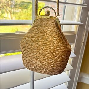 La Regale Vintage Woven Grass Crossbag
